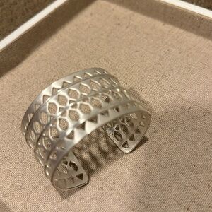 Stella & Dot Plait Cuff Bracelet Silver
